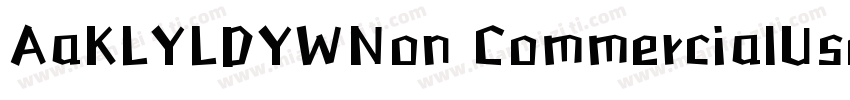 AaKLYLDYWNon CommercialUse字体转换